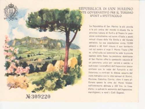 San Marino Panorama Künstlerkarte ngl 212.387