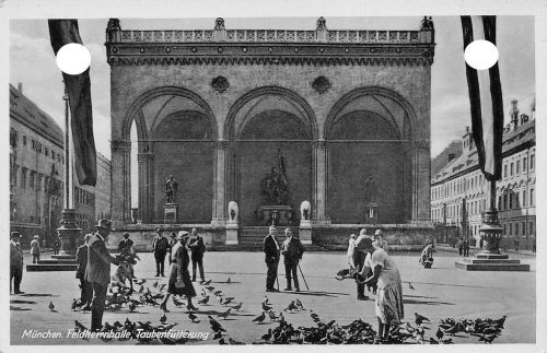 München Feldherrenhalle Taubenfütterung ngl 199.165