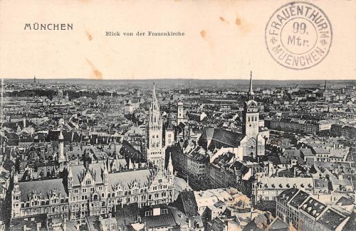 München Blick von der Frauenkirche gl1908 199.169