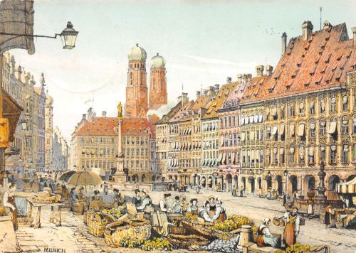 München Marienplatz im 19. Jahrhundert gl 199.170