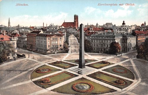 München Karolinenplatz mit Obelisk ngl 199.180