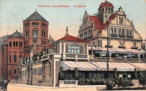 München Künstlerhaus und Synagoge gl1910 199.191