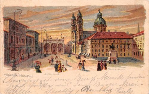 München Odeonsplatz Feldherrenh.Th.Kirche gl1899 199.239
