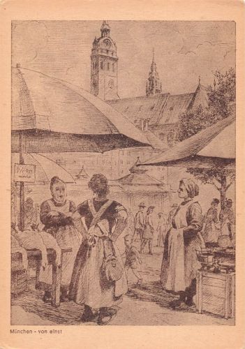 München von einst Künstlerkarte ngl 199.243