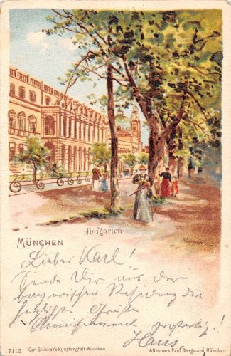 München Hofgarten Künstlerkarte gl1899 199.278
