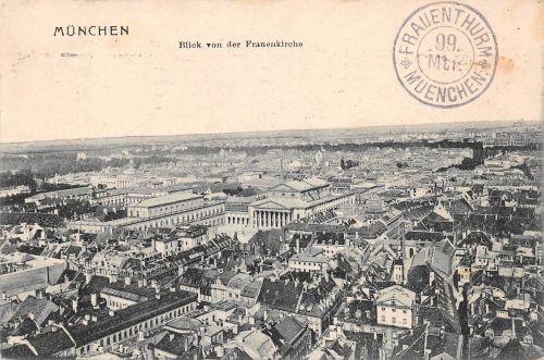München Blick von der Frauenkirche gl1908 199.305