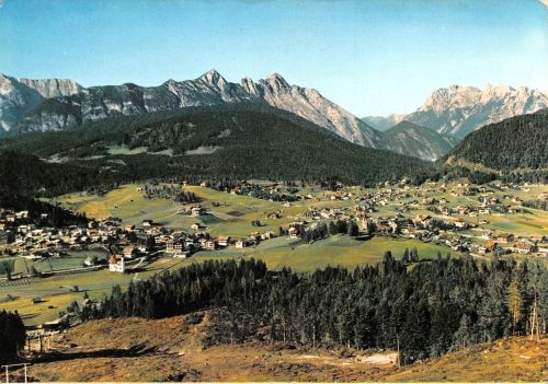 Seefeld gegen Ahrnspitzen und Karwendel gl1959 199.409