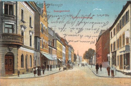 Frankreich 57 Saargemünd in Lothr. Neubrückenstraße gl1917 198.409