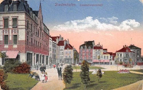 Frankreich 57 Diedenhofen Luxemburgerplatz feldpgl1918 198.411