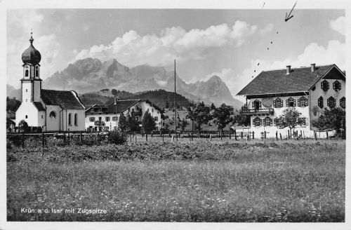 Krün mit Zugspitze gl1937 199.593