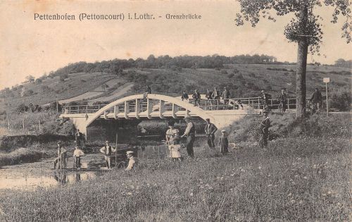 Frankreich 57 Pettenhofen (Pettoncourt) Grenzbrücke feldpgl1916 198.442