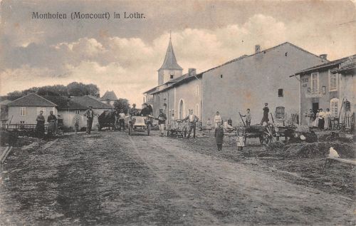 Frankreich 57 Monhofen (Moncourt) Straßenansicht feldpgl1916 198.444