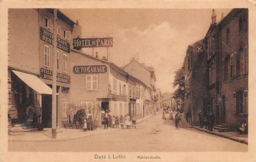 Frankreich 57 Duß in Lothringen Mühlenstraße feldpgl1917 198.447