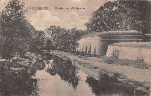Frankreich 59 Mauberge Partie am Wallgraben feldpgl1917 198.462