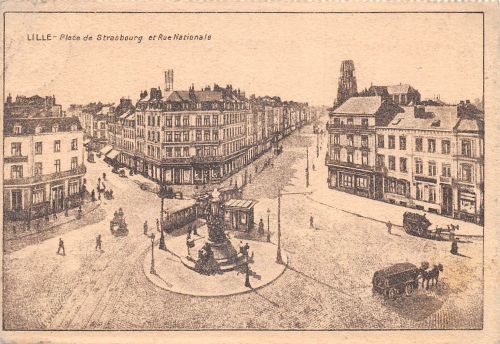 Frankreich 59 Lille Place de Strassbourg feldpgl1917 198.470