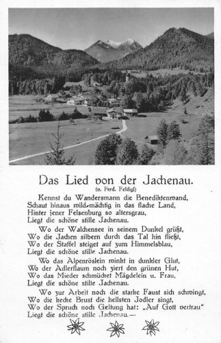 Liedkarte "Das Lied von der Jachenau" ngl 199.604