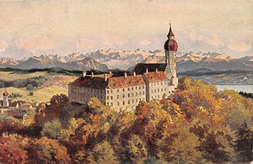Andechs Kloster Künstlerkarte gl1925 199.651