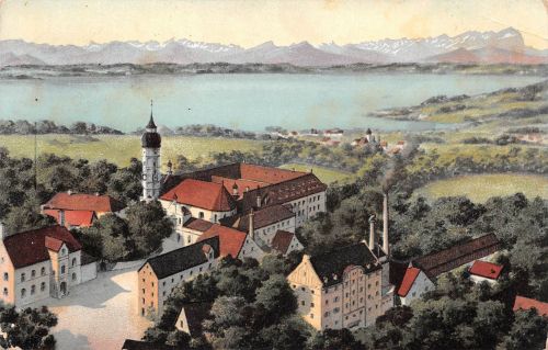 Andechs Kloster und Gebirge gl1908 199.654