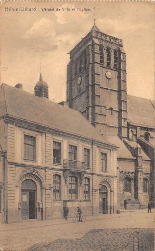 Frankreich 62 Henin-Lietard L`Hotel de Ville et l`Eglise feldpgl1916 198.572