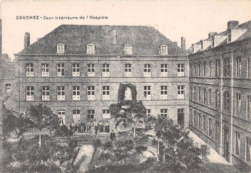 Frankreich 62 Souchez Cour interieure de l`Hospice Künstlerkarte ngl 198.582