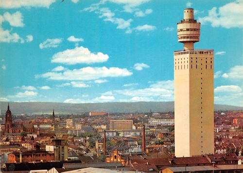 Frankfurt (Main) Henninger Turm und Stadtpanorama gl1970 199.748