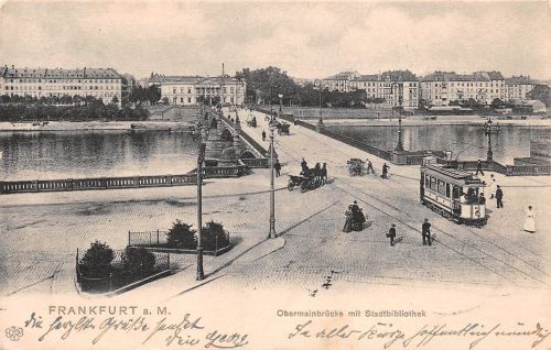 Frankfurt (Main) Obermainbrücke mit Stadtbibliothek gl1906 199.799