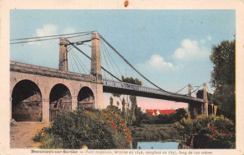 Frankreich 72 Beaumont-sur-Sarthe Pont suspendu … ngl 198.743