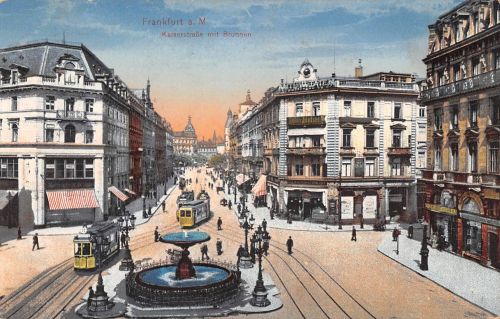 Frankfurt (Main) Kaiserstraße mit Brunnen ngl1916 199.865