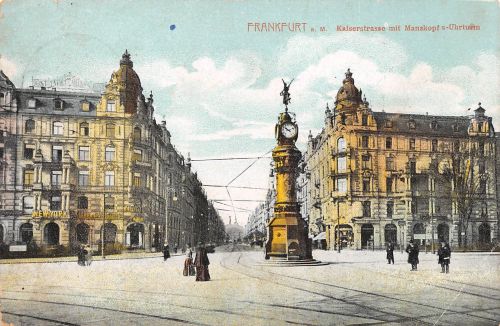 Frankfurt (Main) Ecke Kaiserstraße mit Manskopf-Uhrturm gl 199.867
