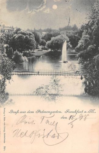 Frankfurt (Main) Palmemgarten Mondscheinkarte gl1898 199.997