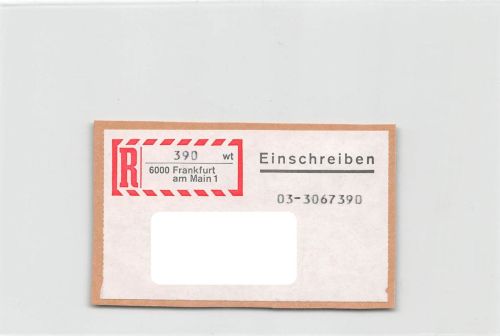 Frankfurt (Main) Einschreibezettel ngl 300.095