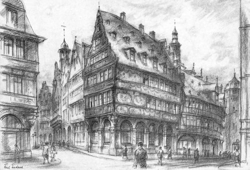 Frankfurt (Main) Künstlerzeichnung sign. keine AK! ngl 300.120