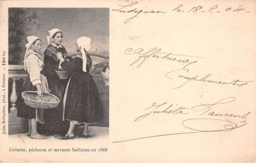 Frankreich Grisette pecheuse et servante Sablaises en 1866 gl1904 199.140