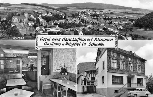 Rhaunen Gasthaus Schuster Mehrbildkarte gl1974 300.162
