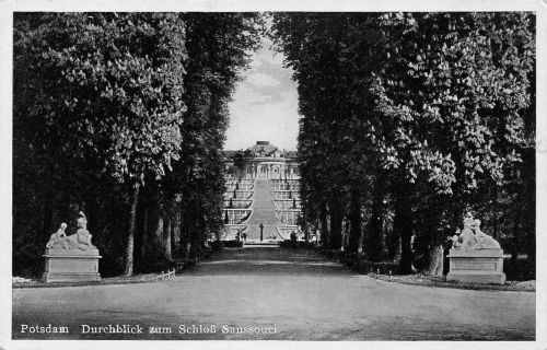 Potsdam Sanssouci Durchblick zum Schloß gl1938 300.203