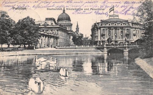 Potsdam Stadtschloss, Nikolaikirche und Palasthotel gl1925 300.214