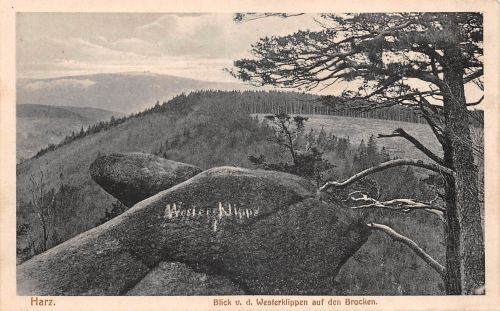 Brocken (Harz) Blick von den Westerklippen zum Brocken ngl 300.244