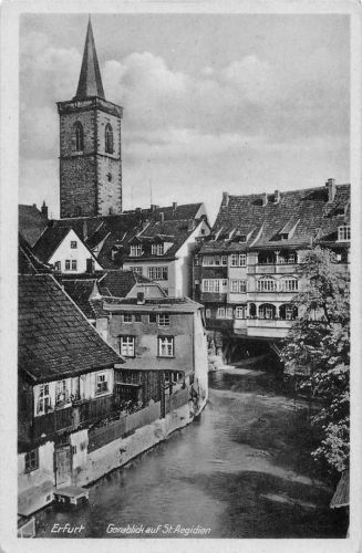 Erfurt Gerablick auf St. Aegidien gl 300.268