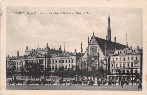 Leipzig Augustusplatz mit Universität gl1914 300.289