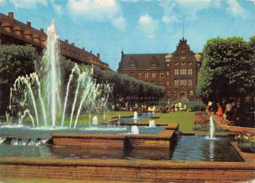 Oberhausen Friedensplatz mit Amtsgericht gl1965 300.414