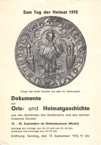 Dorsten Zum Tag der Heimat 1970 ngl 300.445