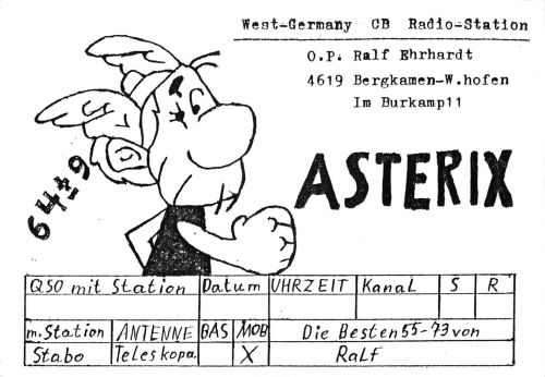 Bergkamen-Weddinghofen. Funkerkarte ngl 300.534