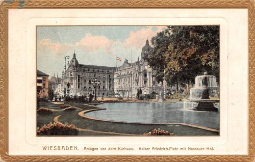 Wiesbaden Anlagen vor dem Kurhaus feldpgl1915 300.706