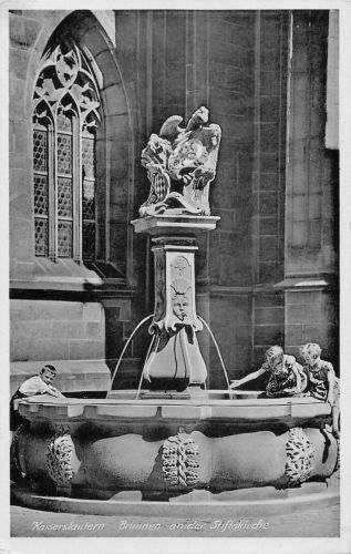Kaiserslautern Brunnen an der Stftskirche gl1941 300.721