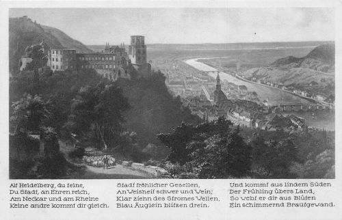 Heidelberg Panorama mit Gedicht ngl 300.727