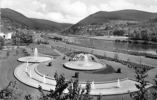 Eberbach am Neckar Wasserspiele in den Kuranlagen gl1963 300.731