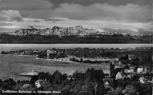 Kreßbronn a.B. mit Schweizer Alpen gl1961 300.741