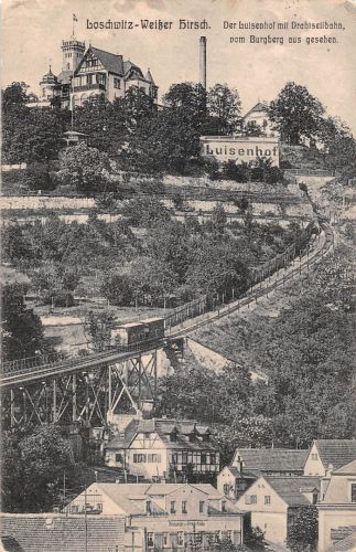 Dresden-Loschwitz Luisenhof mit Drahtseilbahn gl1912 300.822