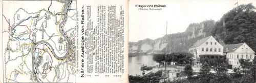 Rathen (Sächsische Schweiz) Erbgericht Doppelkarte ngl 300.827