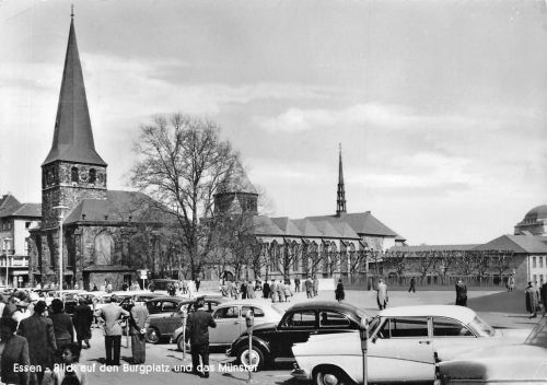 Essen (Ruhr) Blick auf den Burgplatz gl1965 301.058